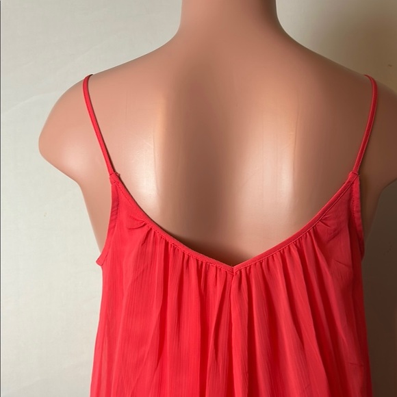 Express Women’s  Pink Swing Slip Mini Beaded Dress Gauzy Spaghetti Straps Sz M - Picture 10 of 11
